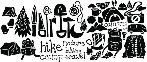 Camping and hiking trip pieces