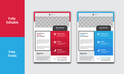 Corporate business flyer template.