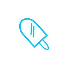 Ice lolly icon flat.