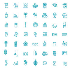 Home Decoration , vector thin line icons