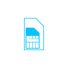 Sim card icon flat.