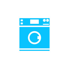 Washing machine icon flat.