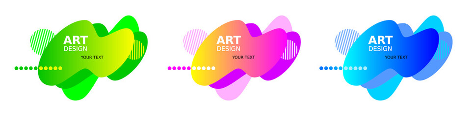 Bubble Badget Set - 1 - color gradient