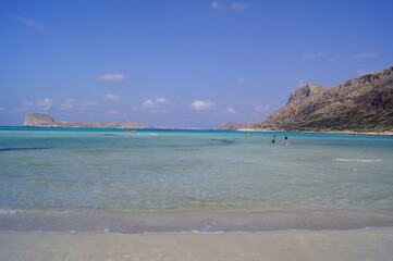 Obraz premium Crystal clear water of Balos Beach in Kissamos, Crete (Greece)