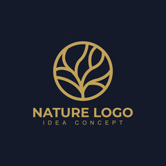 Nature trees logo design vector illustration. Tree vector icon
