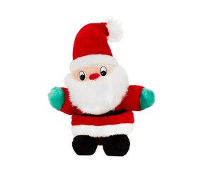 Santa Claus, soft toy, on a white background