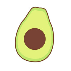 Avocado icon. Flat illustration of avocado vector icon isolated on white background