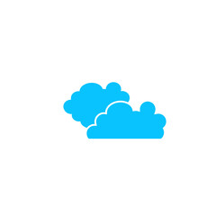 Clouds icon flat.