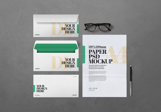 Paper and Envelope Mockups