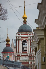 Orthodox church in the Moscow courtyard, Russia.