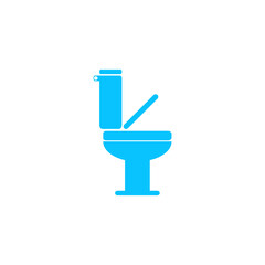 Toilet icon flat.