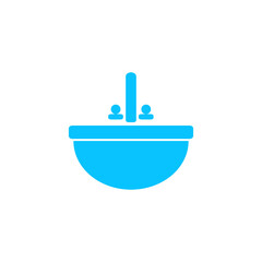 Washbasin icon flat.