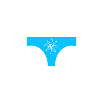 Women panties icon flat.