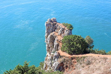 Cliffs above Nazare beach, Portugal