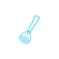 Potato masher icon flat.
