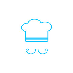 Chef icon flat.