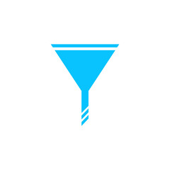 Funnel icon flat.