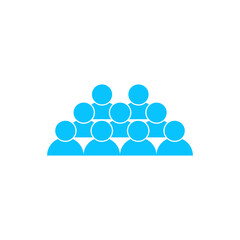 Crowd of people icon flat