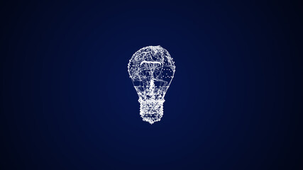 3d rendering of realistic bulb with shining light on a isolated background.