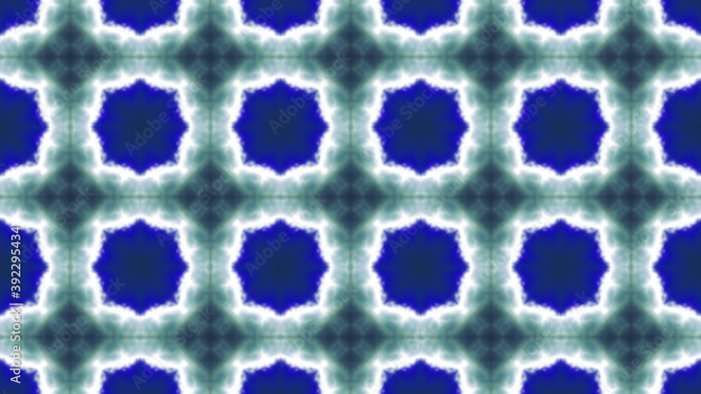 Poster 3d rendering of light blue layout with circle shapes.