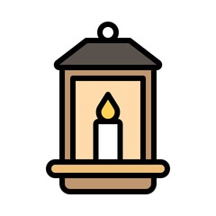 Lantern icon, Thanksgiving related vector