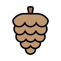Pine cone icon, Thanksgiving related vector