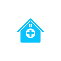 Hospital icon flat