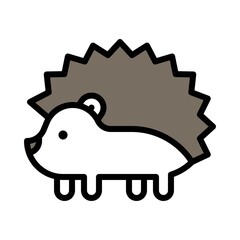 Porcupine icon, Thanksgiving related vector