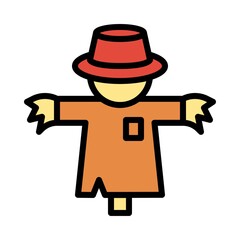 Scarecrow icon, Thanksgiving related vector