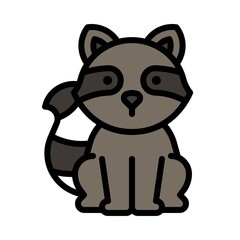 Obraz premium Raccoon icon, Thanksgiving related vector