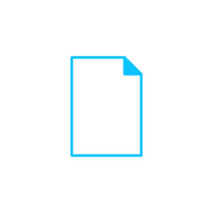 Blank sheet of paper icon flat