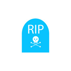 Grave RIP icon flat