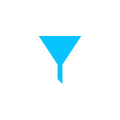 Funnel filter icon flat