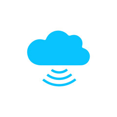 Wi-Fi cloud icon flat