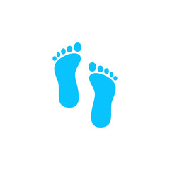 Fototapeta na wymiar Footprint icon flat