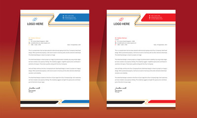Letterhead format template, business style letterhead design template. Company letterhead template designs. Letterhead, Template.	