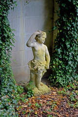 Garden Statue and Ivy