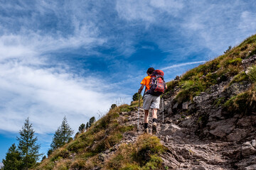 Obraz premium Dolomiti, escursione in montagna