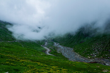 Rohtang pass during the monsoons