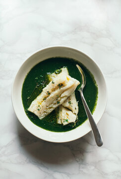 Fish fillet with vegetable sauce