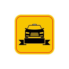 Taxi sign icon isolated on white background