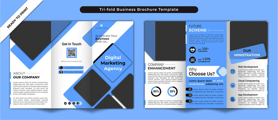 trifold business brochure template