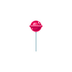 Flat design Lollipop, vector illustration of lollipop, isolated on white background