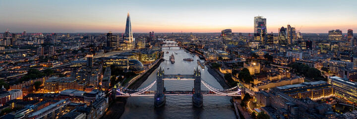The London Skyline and Tower Bridge