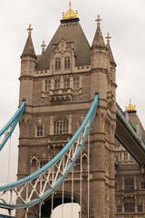 Fototapeta na wymiar Tower Bridge detail in a sunny day
