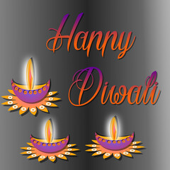 Diwali greeting with a message Happy Diwali