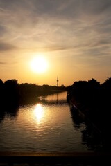 Sonnenuntergang in Mannheim am Neckar