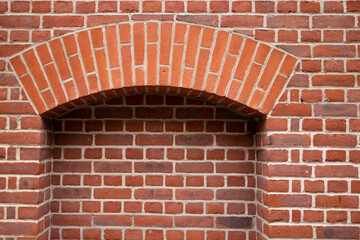 Archway inside a brick wall