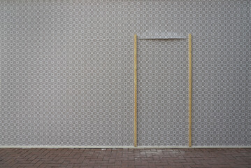 decorative wall with improvised door