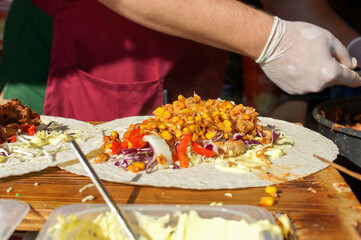 Street food mexican food at the fair